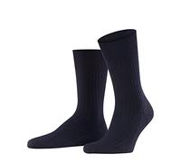 FALKE Bristol Pure M So lana tinta unita 1 paio, Calzini Uomo, Blu Dark Navy 6370, 43-44