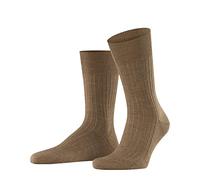 FALKE Bristol Pure M So lana tinta unita 1 paio, Calzini Uomo, Marrone Nutmeg Melange 5410, 41-42