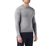 FALKE Button, Polo Uomo, Heather Grey, L
