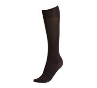 FALKE Seidenglatt 40 DEN W Kh semicoprenti tinta unita 1 paio, Calzini lunghi Donna, Nero Black 3009, 35-38