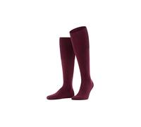FALKE Airport M Kh lana cotone al ginocchio tinta unita 1 paio, Calzini lunghi Uomo, Rosso Barolo 8596, 39-40