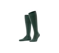 FALKE Airport M KH Lana Cotone al Ginocchio Tinta Unita Calzini Lunghi, Verde Hunter Green 7441, 41-42 Uomo