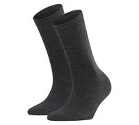 FALKE Calze Da Donna 2 Pezzi - Softmerino SO, Calzini Corti, Monocromo