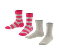 FALKE Calzini Bambini, Confezione Da 2 - Happy Stripe, Calzini Corti, A Righe