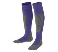 FALKE Calzini da sci unisex per bambini, Active Ski K Kh, materiale funzionale caldo, spessi, 1 paio, viola Crocus 8305, 23-26, Viola Crocus 8305, 23-26