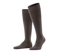 FALKE Airport M Kh lana cotone al ginocchio tinta unita 1 paio, Calzini lunghi Uomo, Marrone Brown Melange 5041, 43-44
