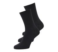 FALKE Softmerino 2-Pack W So Lana Cotone Tinta Unita Confezione di 2 Paia Calzini, Blu Dark Navy 6379, 37-38 Donna