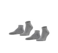 Falke Calzini corti Uomo Happy Double Pack M Sn cotone tinta unita 2 paia Grigio 43-46