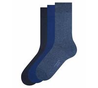 FALKE Happy Box Uni Multipack M So cotone tinta unita confezione di 3 paia, Calzini Uomo, Blu Blue Mix 0020, 39-42