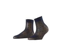 FALKE Dot 15 Den W So Trasparenti Velati Fantasia, Calzini Donna, Blu Marine 6179, 35-38