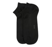 FALKE Family W Sn cotone sostenibile bassi tinta unita 1 paio, Calzini corti Donna, Nero Black 3009, 35-38