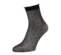 FALKE Dot 15 Den W So Trasparenti Velati Fantasia, Calzini Donna, Nero Black 3009, 35-38