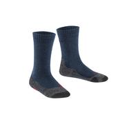 FALKE TK2 K So lana filo funzionale spessi antivesciche 1 paio, Calzini da escursionismo Unisex - Bambini, Blu Dark Blue 6680, 35-38
