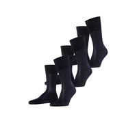 FALKE Tiago Multipack M So sostenibili cotone filo di Scozia tinta unita confezione di 3 paia, Calzini Uomo, Blu Dark Navy 6375, 43-44