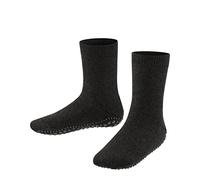FALKE Catspads K Hp Cotone Lana Con Suola In Gomma, Calze da casa Unisex - Bambini e ragazzi, Grigio Asphalt Melange 3180, 23/26 EU
