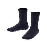 FALKE Catspads K Hp cotone lana con suola in gomma 1 paio, Calze da casa Unisex - Bambini, Blu Dark Marine 6170, 35/38 EU