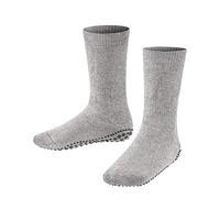 FALKE Catspads K HP cotone lana con suola in gomma 1 paio, Calze da casa Unisex - Bambini, Grigio (Light Grey 3400), 19-22