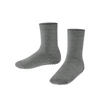 FALKE Catspads K Hp cotone lana con suola in gomma 1 paio, Calze da casa Unisex Bambini, Grigio Light Grey Melange 3390, 31-34