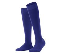 FALKE ClimaWool W Kh lana lyocell al ginocchio tinta unita 1 paio, Calzini lunghi Donna, Blu Imperial 6065, 37-38