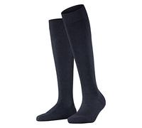 FALKE ClimaWool W Kh lana lyocell al ginocchio tinta unita 1 paio, Calzini lunghi Donna, Blu Navy Melange 6127, 39-40