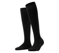 FALKE ClimaWool W Kh lana lyocell al ginocchio tinta unita 1 paio, Calzini lunghi Donna, Nero Black 3000, 37-38