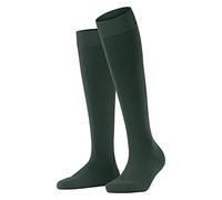 FALKE ClimaWool W Kh lana lyocell al ginocchio tinta unita 1 paio, Calzini lunghi Donna, Verde Hunter Green 7441, 37-38