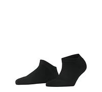 FALKE ClimaWool W Sn lana lyocell bassi tinta unita 1 paio, Calzini corti Donna, Nero Black 3000, 37-38