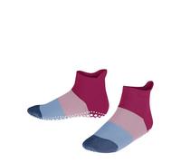 FALKE Colour Block K Hp Cotone Con Suola In Gomma, Calze da casa Unisex - Bambini e ragazzi, Viola Fuchsia 8856, 23/26 EU