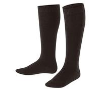 Falke Calzini lunghi Comfort Wool K – Unisex Bambini, lana funzionale al ginocchio, Marrone 35-38
