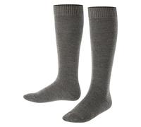 FALKE Comfort Wool K Kh lana filo funzionale al ginocchio tinta unita 1 paio, Calzini lunghi Unisex - Bambini, Grigio Dark Grey 3070, 19-22
