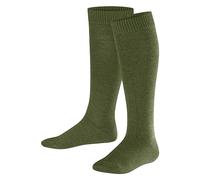 FALKE Comfort Wool K Kh lana filo funzionale al ginocchio tinta unita 1 paio, Calzini lunghi Unisex - Bambini, Verde Sern Green 7681, 39-42