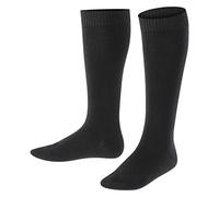 FALKE Comfort Wool K Kh lana filo funzionale al ginocchio tinta unita 1 paio, Calzini lunghi Unisex - Bambini, Nero Black 3000, 23-26