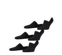 FALKE Cool Kick Invisible 3-Pack U IN morbidi traspiranti asciugatura rapida invisibili tinta unita confezione di 3 paia, Calzini fantasmini Unisex - Adulto, Nero (Black 3000), 42-43