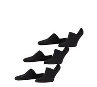FALKE Cool Kick Invisible Multipack U In morbidi traspiranti asciugatura rapida invisibili tinta unita confezione di 3 paia, Calzini fantasmini Unisex - Adulto, Nero Black 3000, 39-41
