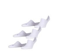 FALKE Cool Kick Invisible Multipack U In morbidi traspiranti asciugatura rapida invisibili tinta unita confezione di 3 paia, Calzini fantasmini Unisex - Adulto, Bianco White 2000, 39-41