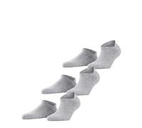 FALKE Cool Kick Sneaker Multipack U Sn morbidi traspiranti asciugatura rapida bassi tinta unita confezione di 3 paia, Calzini corti Unisex - Adulto, Grigio Light Grey Melange 3775, 37-38