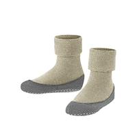 Falke Cosyshoe K HP Lana con Suola in Gomma Pantofole a Calzino, Beige Sand Melange 4651, 35/36 EU Unisex-Bambini e Ragazzi