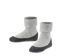 Falke Cosyshoe K HP Lana con Suola in Gomma 1 Paio Pantofole a Calzino, Opaco, Grigio Light Grey 3400, 35/36 EU Unisex-Bambini e Ragazzi