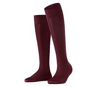 FALKE Cotton Touch W KH sottili al ginocchio tinta unita 1 paio, Calzini lunghi Donna, Rosso (Barolo 8596), 35-38