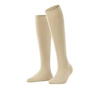 FALKE Cotton Touch W Kh Sottili Al Ginocchio Tinta Unita, Calzini lunghi Donna, Beige Cream 4011, 35-38