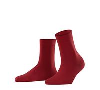 FALKE Cotton Touch W So Sottili Tinta Unita, Calzini Donna, Rosso Scarlet 8228, 35-38