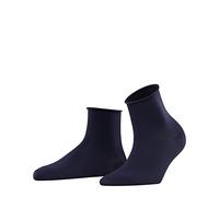 FALKE Cotton Touch W Sso sottili tinta unita 1 paio, Calzini Donna, Blu Dark Navy 6370, 39-42