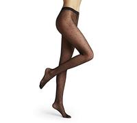 FALKE donna Dot 15 DEN collant filo sottile morbido velati transparenti opachi cintura senza pressione sulla vita punta rinforzata con cucitura morbida motivo fantasia a pois 1 pezzo