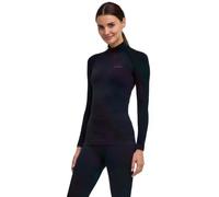 FALKE Maglietta da Donna con Strato di Baselayer, Maximum Warm High Neck W L/s, Materiale Funzionale ad Asciugatura Rapida, 1 Pezzo, Nero 3000 Trend, M