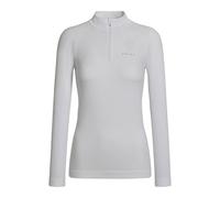FALKE Maglietta da Donna con Strato di Baselayer, Maximum Warm High Zip Neck W L/s, Materiale Funzionale ad Asciugatura Rapida, 1 Pezzo, Bianco Bianco 2860 Trend, XS