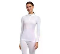 FALKE donna Maximum Warm High Zip Neck maglia sportiva manica lunga | in lana merino per temperature da fredde a molto fredde