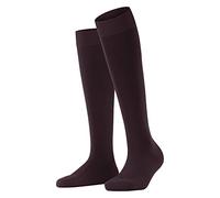 FALKE Donna Softmerino W Kh lana cotone al ginocchio tinta unita, Rosso Barolo 8596, 35-36