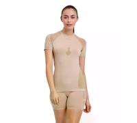 FALKE Warm Trend Shortsleeved W S/s Ts filo funzionale asciugatura rapida 1 pezzo, Maglia Donna, Beige Straw 4700, S