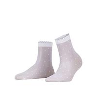 FALKE Dot 15 Den W So Trasparenti Velati Fantasia, Calzini Donna, Bianco White 2209, 39-42