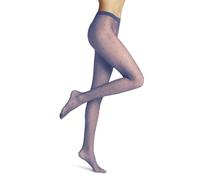 FALKE Dot 15 Den W Ti Trasparenti Velati Fantasia, Collant Donna, Blu Smoky Blue 6483, M-L